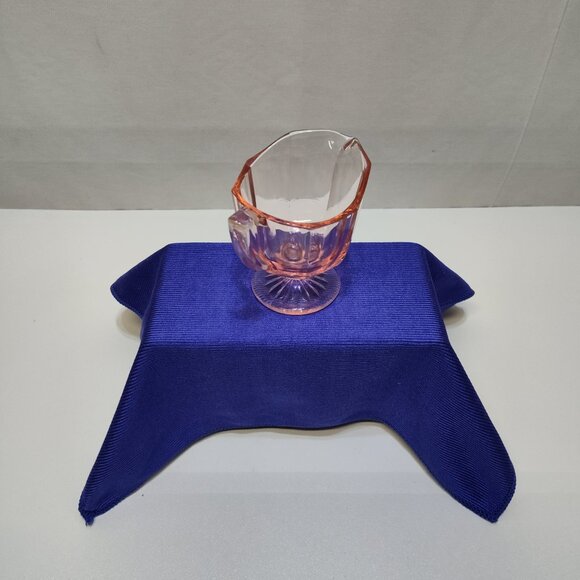 Heisey Flamingo Pink Depression Glass Footed Creamer Circa 1930s Excellent Cond. - Picture 5 of 8